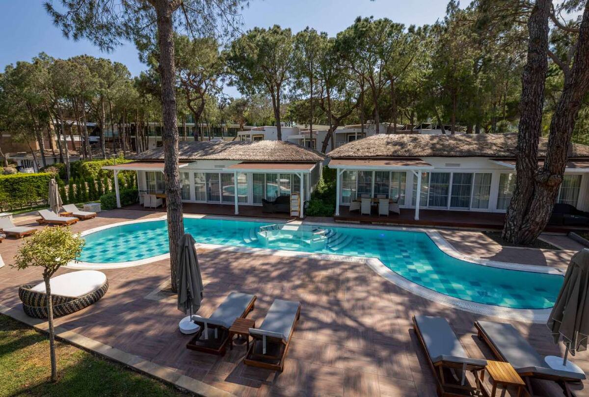 Villa Cedar - havuz kuşbakışı